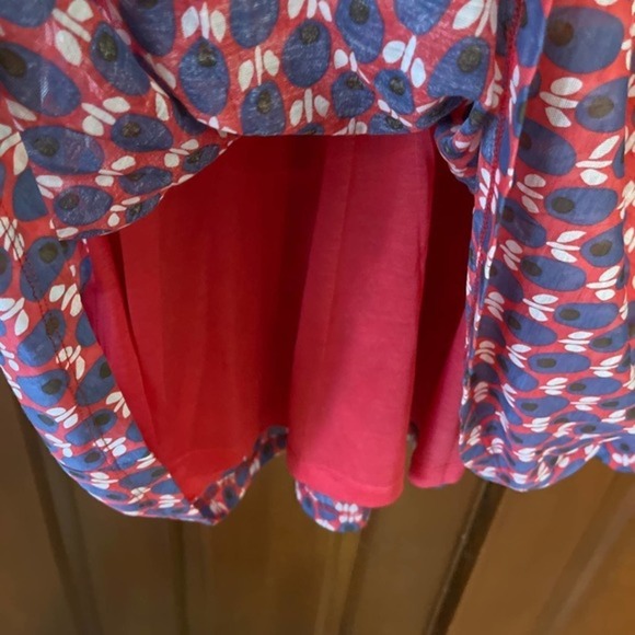 Boden v neck 3/4 sleeve midi dress Olive pattern - Picture 4 of 6